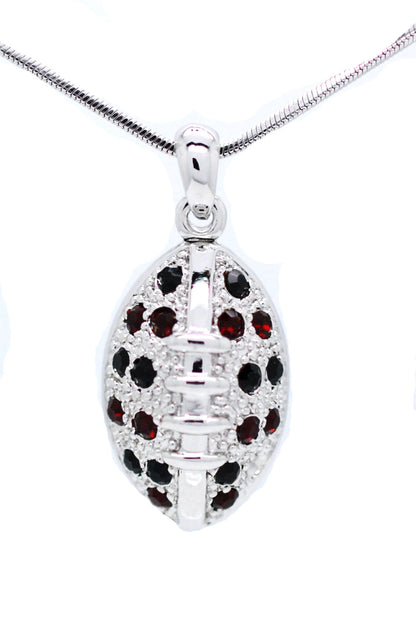 Football Necklace - Large - Two Tone - 24" Chain