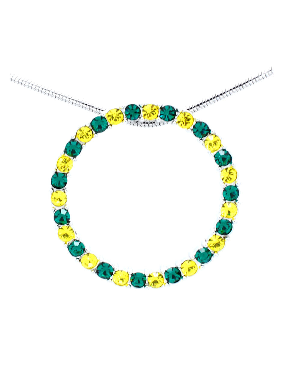Circle of Life Necklace - Green/Gold