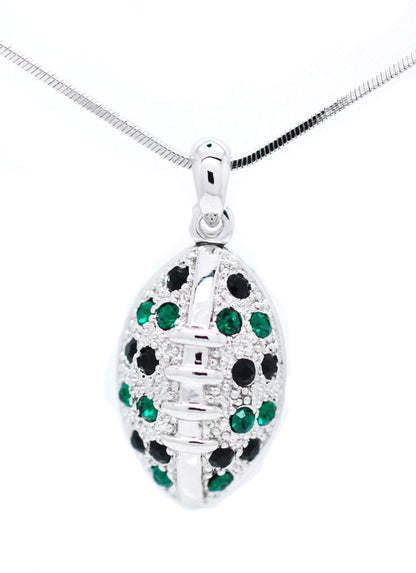 Football Necklace - Large - Two Tone - 24" Chain