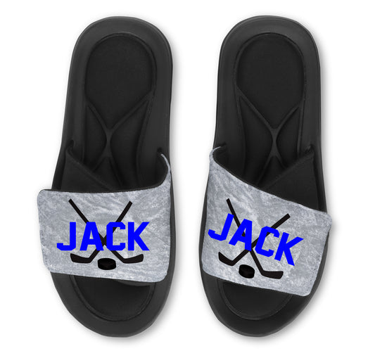 Hockey Custom Slides / Sandals -Customize With Your Name Or Number!