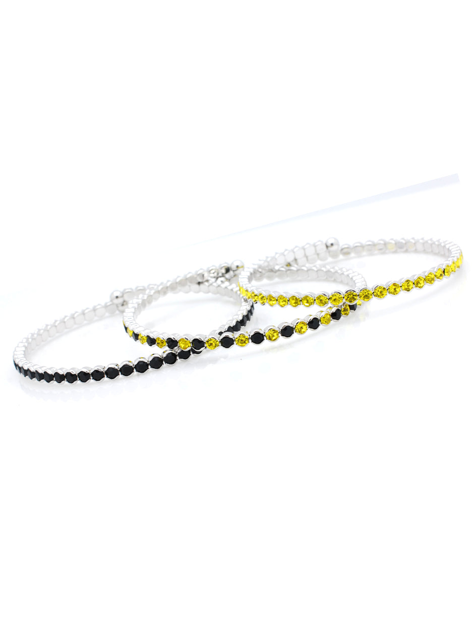 Deluxe Flex Bracelets - Black/Yellow-Black/Yellow