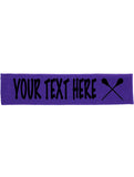 Custom LACROSSE Cotton Headband - Flat (Non Sparkle) Letters!