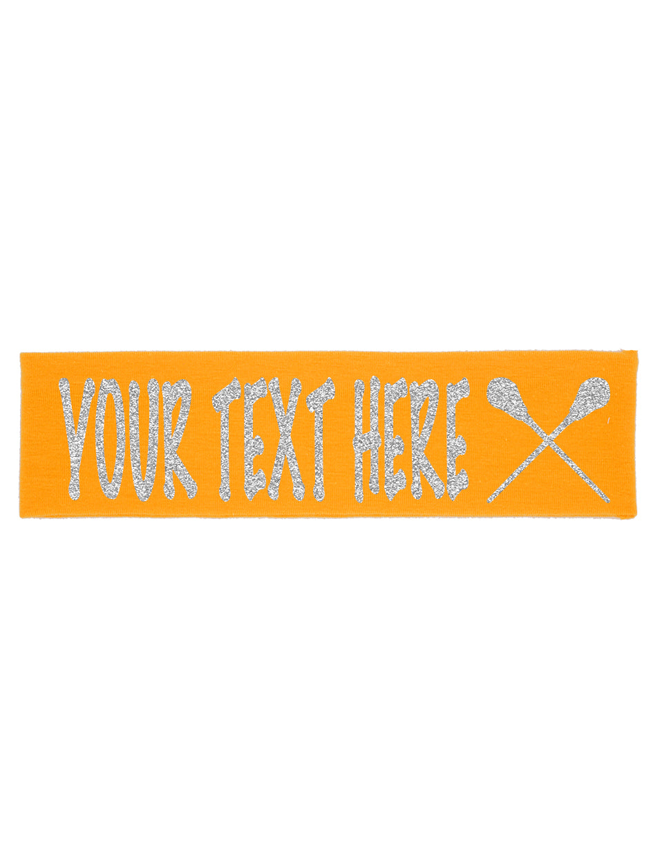 Custom Lacrosse Headband (Cotton/Lycra) - Sparkle Letters!