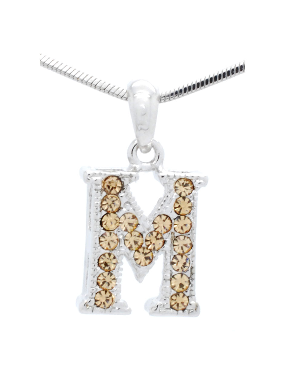 Letter M Dangle Necklace