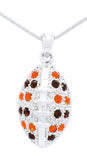 Football Necklace - Large - Two Tone - 18" Chain