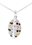 Football Necklace - Large - Two Tone - 18" Chain