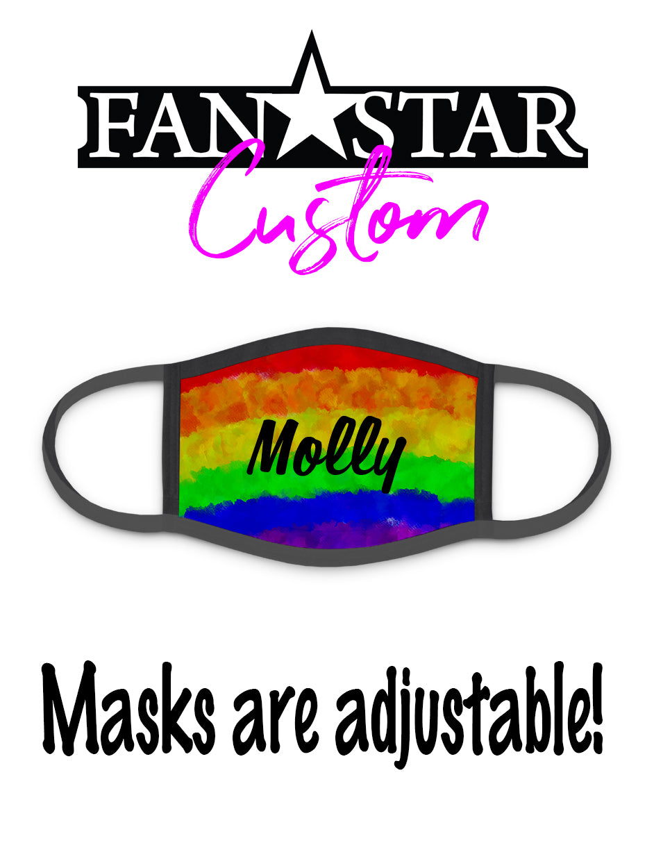Custom PRIDE Rainbow Face Mask - Add Your Personalization!
