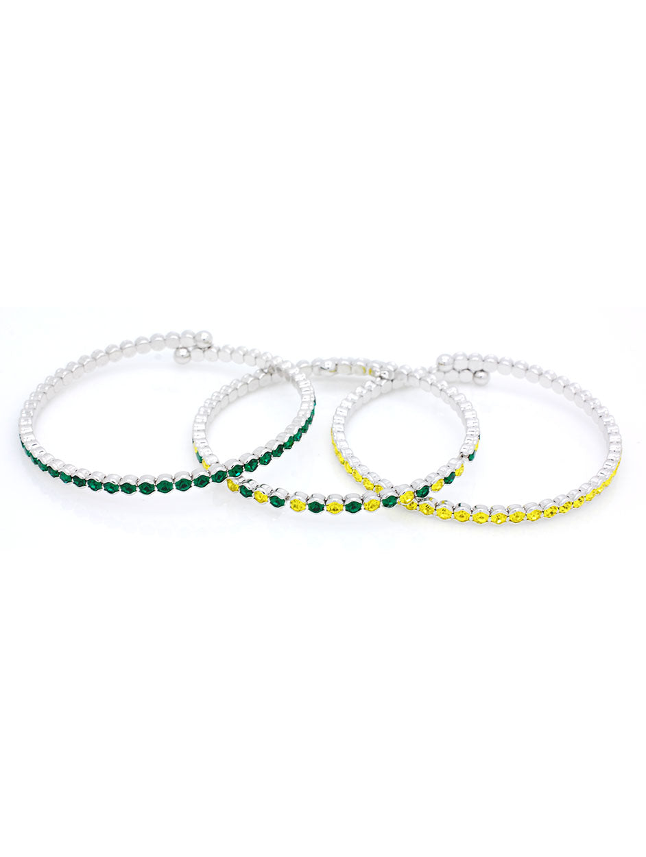 Deluxe Flex Bracelets - Green/Gold