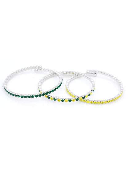 Deluxe Flex Bracelets - Green/Gold