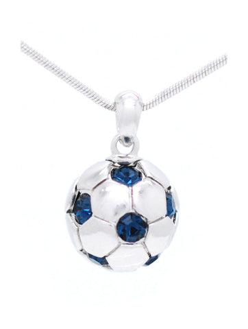 Soccer Ball Necklace - Navy