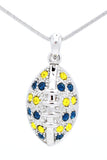 Football Necklace - Large - Two Tone - 18" Chain