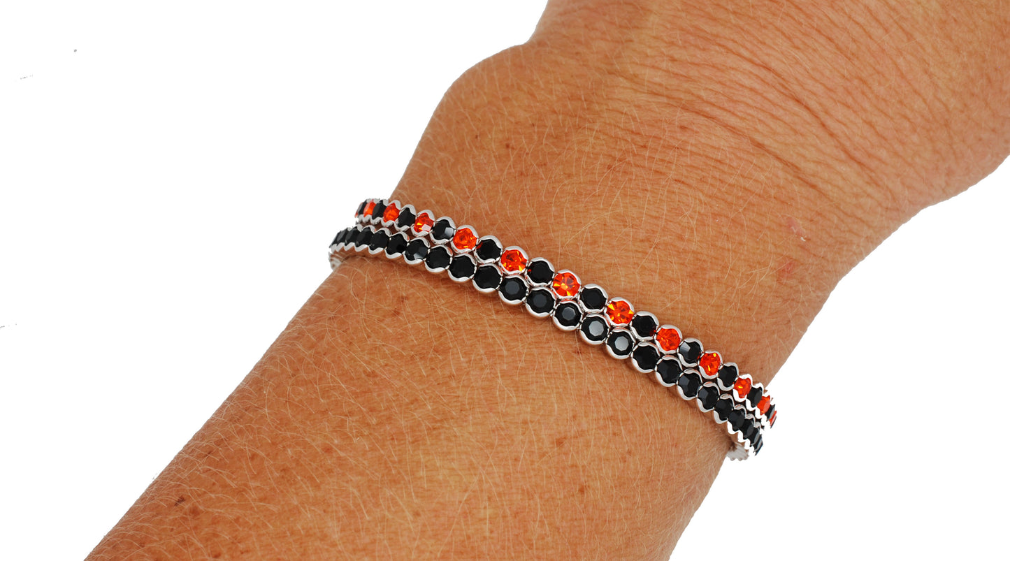 Deluxe Flex Bracelet - 2 Pack - Orange - Orange/Black
