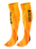 Personalized  Paw Print Knee High Socks, Watercolor Background, Custom Mascot Paw Socks