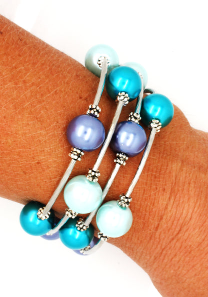 Faux Pearl Wrap Bracelet