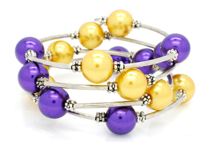 Faux Pearl Wrap Bracelet
