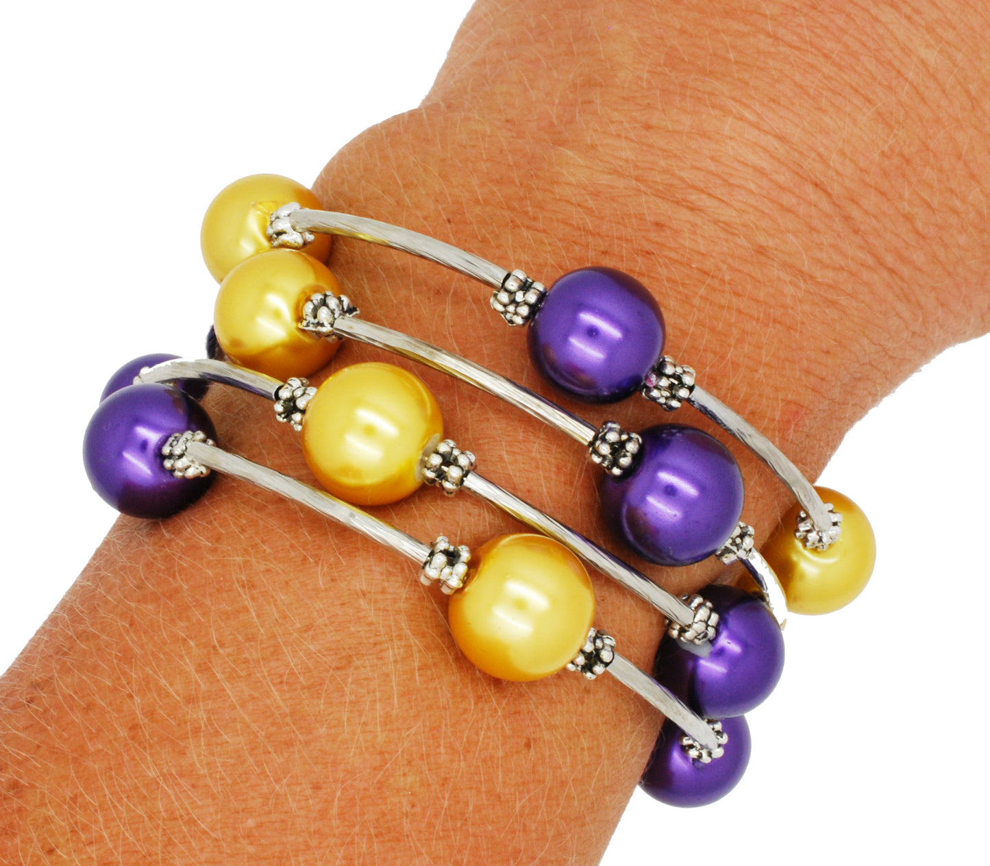 Faux Pearl Wrap Bracelet