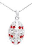 Football Necklace - Large - Two Tone - 18" Chain