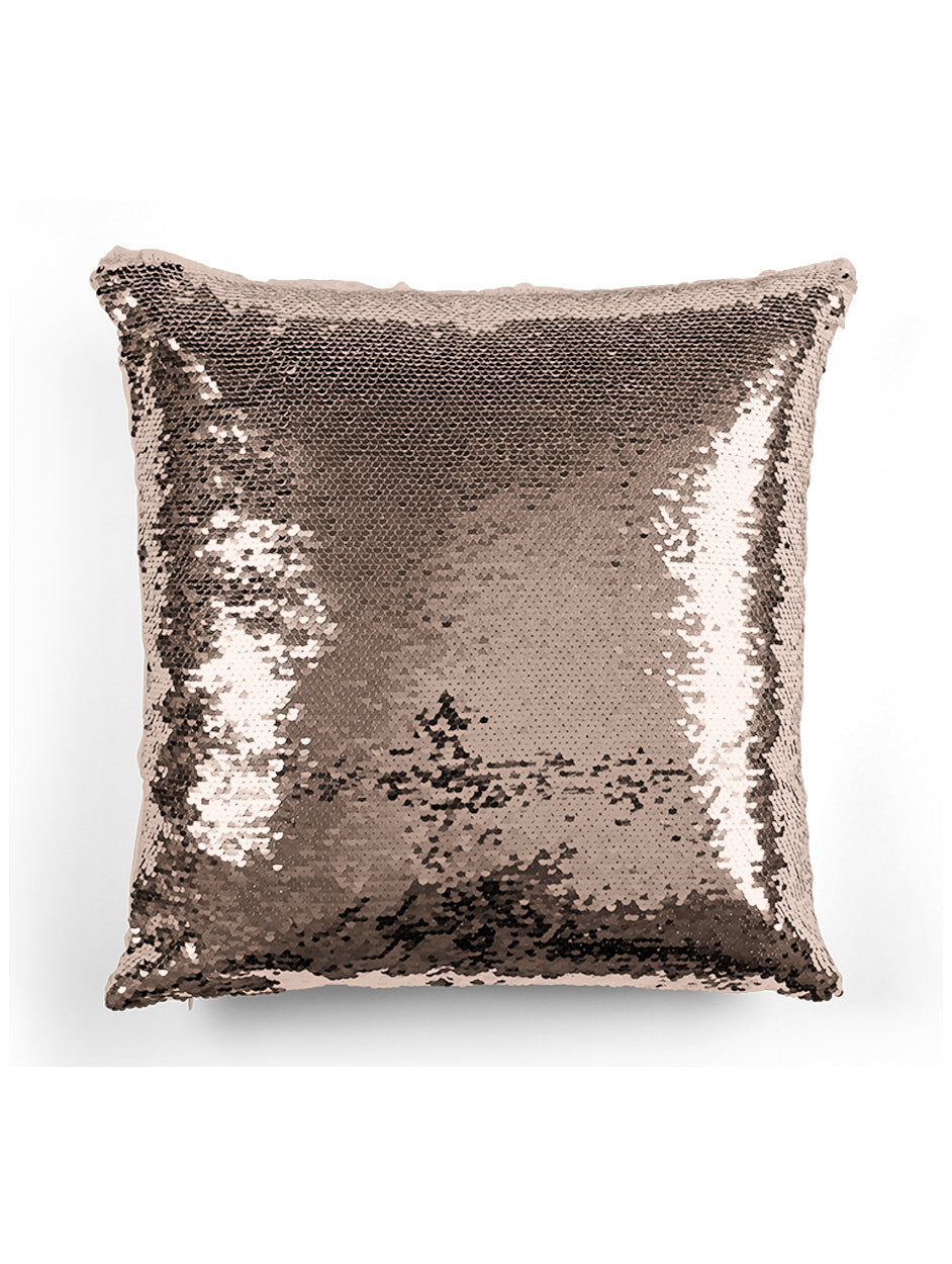 Personalized Figure Skating Sequin Mermaid Flip Pillow - Watercolor Background