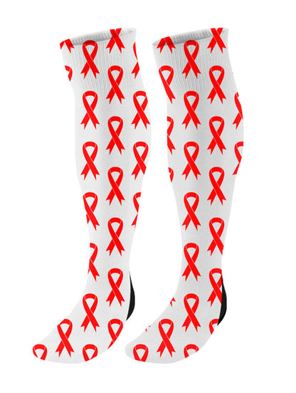 Personalized Awareness Ribbon Knee High Socks - All Colors Available