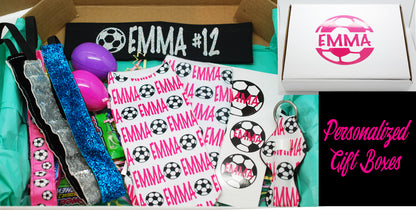 PERSONALIZED SPORTS GIFT BOXES!  CHOOSE YOUR SPORT! BOY OR GIRL OPTION!