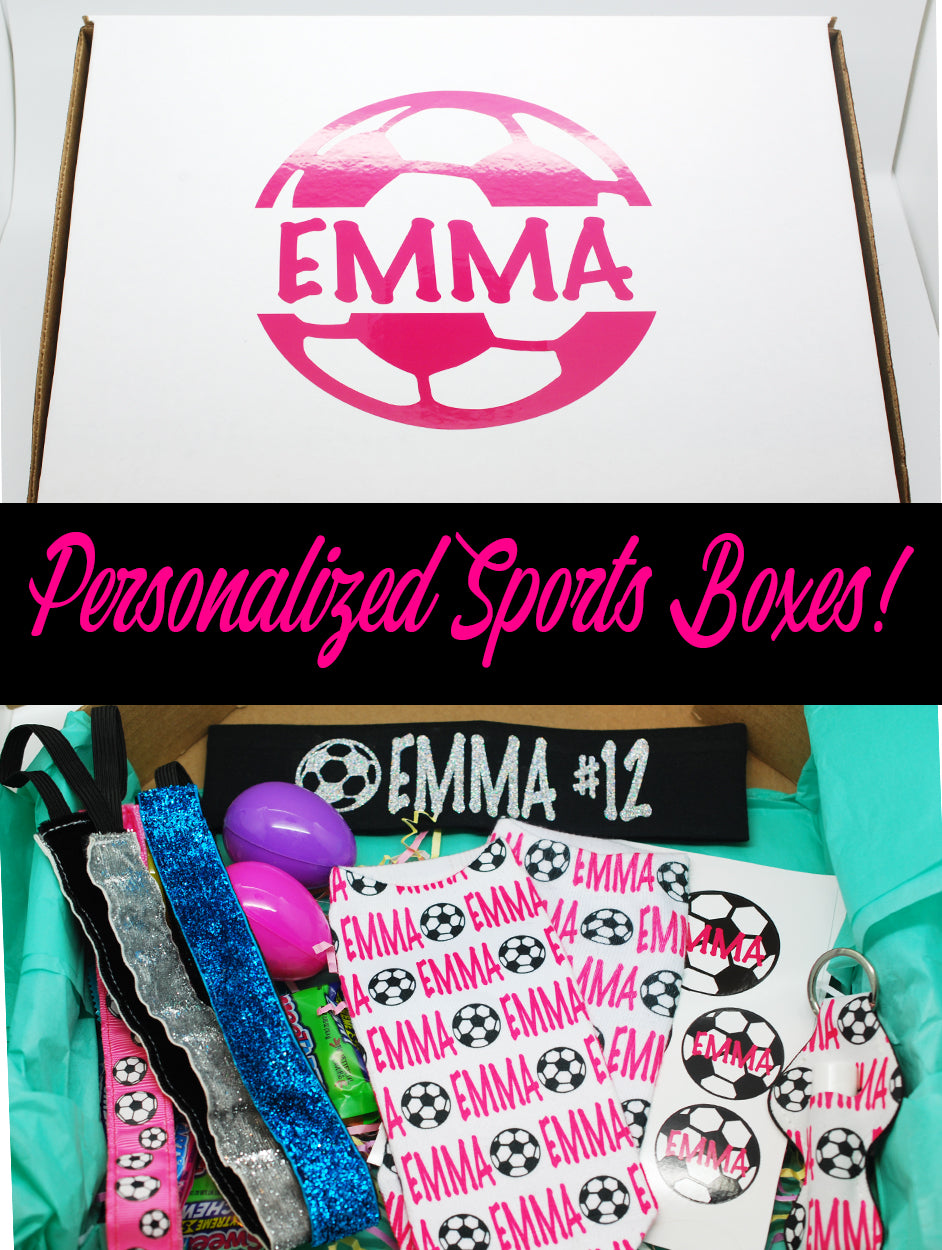 PERSONALIZED SPORTS GIFT BOXES!  CHOOSE YOUR SPORT - RETAIL VALUE OVER $55