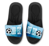 CUSTOM Soccer Slides / Sandals - WATERCOLOR - ADD your Name, Number, or Team Name