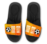 CUSTOM Soccer Slides / Sandals - WATERCOLOR - ADD your Name, Number, or Team Name