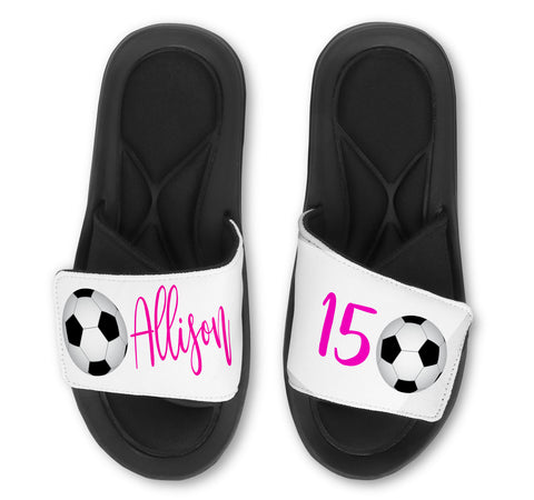 Soccer Custom Slides / Sandals - Choose Your Colors