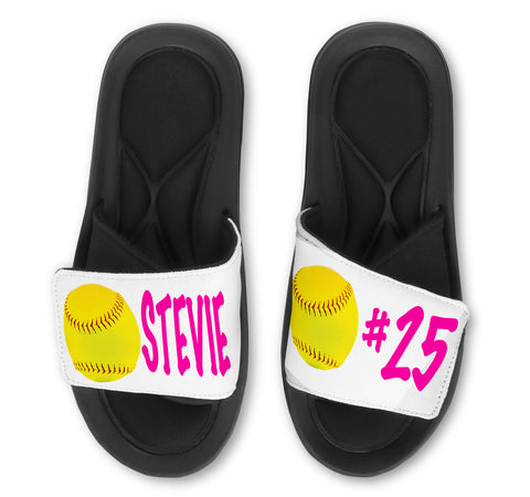 SOFTBALL FASTPITCH Slides Single Ball - Customize with Your Name and/or Number
