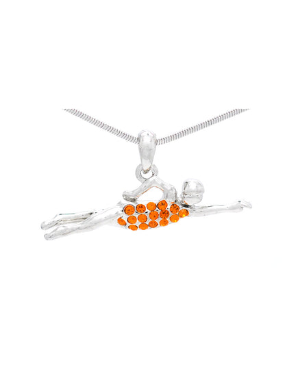 Swimmer Necklace - Orange