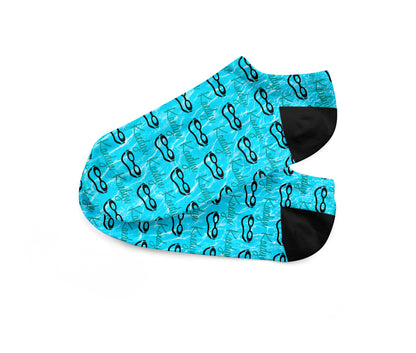 Personalized Swim Ankle Socks - Fits Sizes 4-10 - Great Team Gift