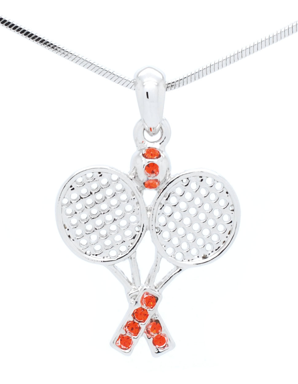 Tennis Necklace - Orange