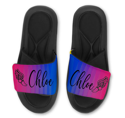 TRACK Abstract Custom Slides / Sandals - Choose your Background!