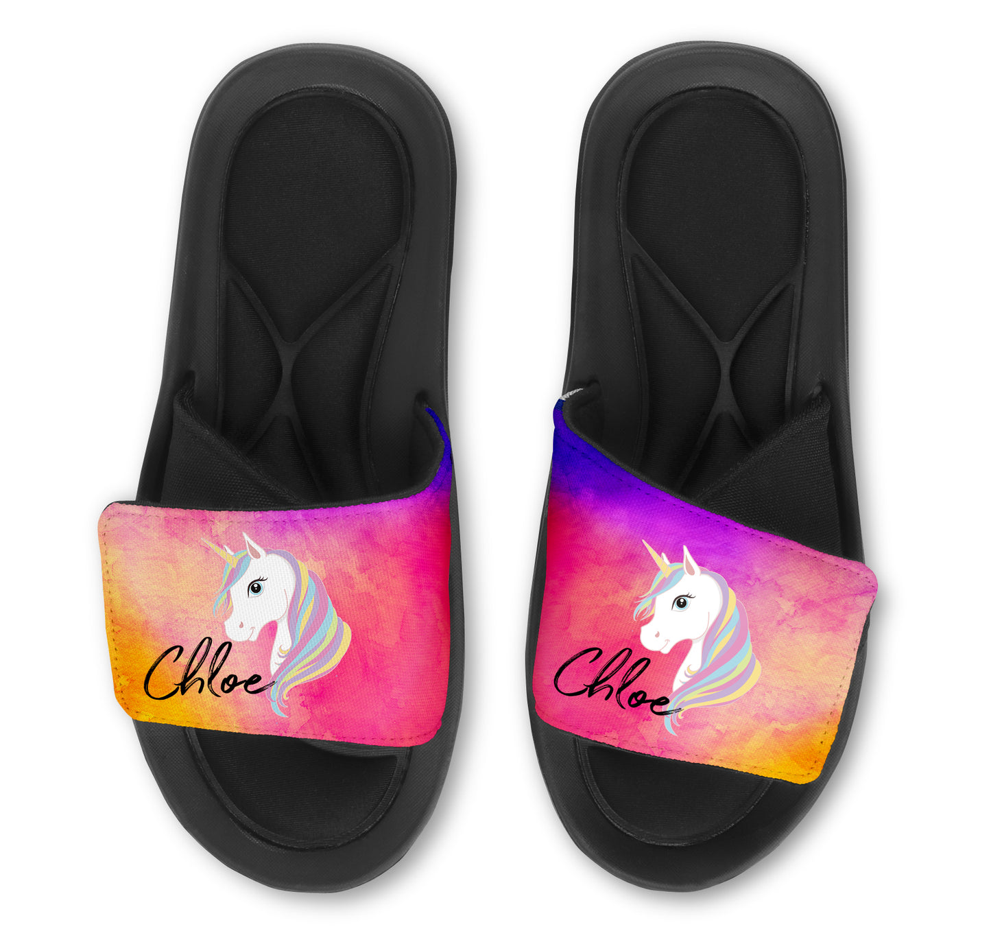 Unicorn Custom Slides / Sandals - Watercolor