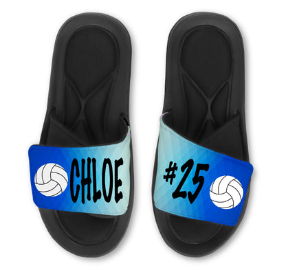 Volleyball Abstract Custom Slides / Sandals - Choose your Background!