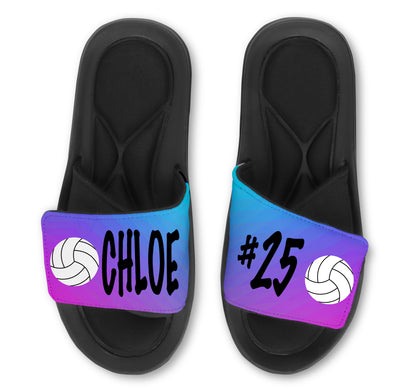 Volleyball Abstract Custom Slides / Sandals - Choose your Background!