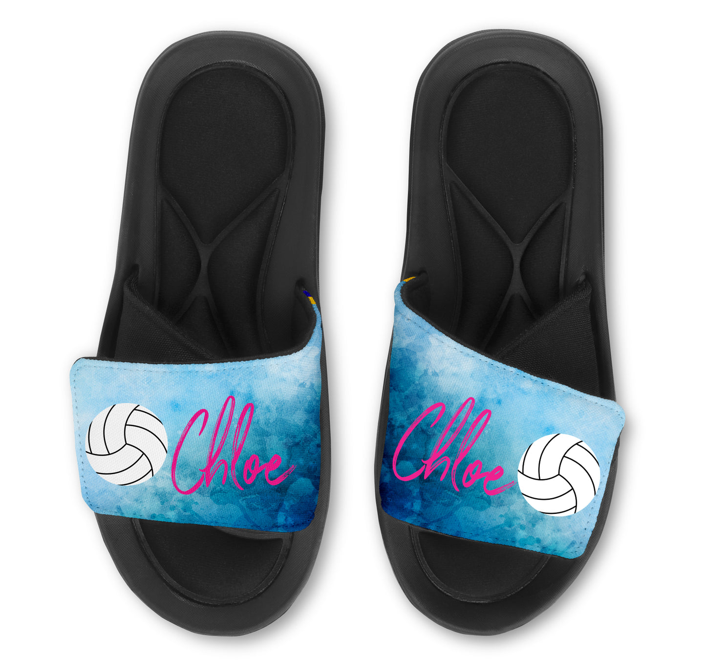 Volleyball Custom Slides / Sandals - Watercolor