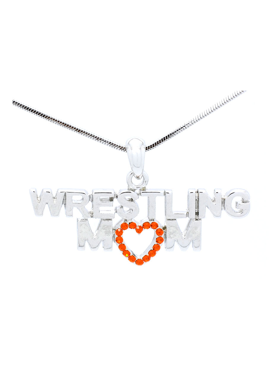 Wrestling Mom Necklace - Orange