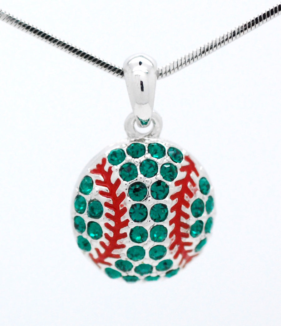 Baseball/Softball Crystal Ball Necklace