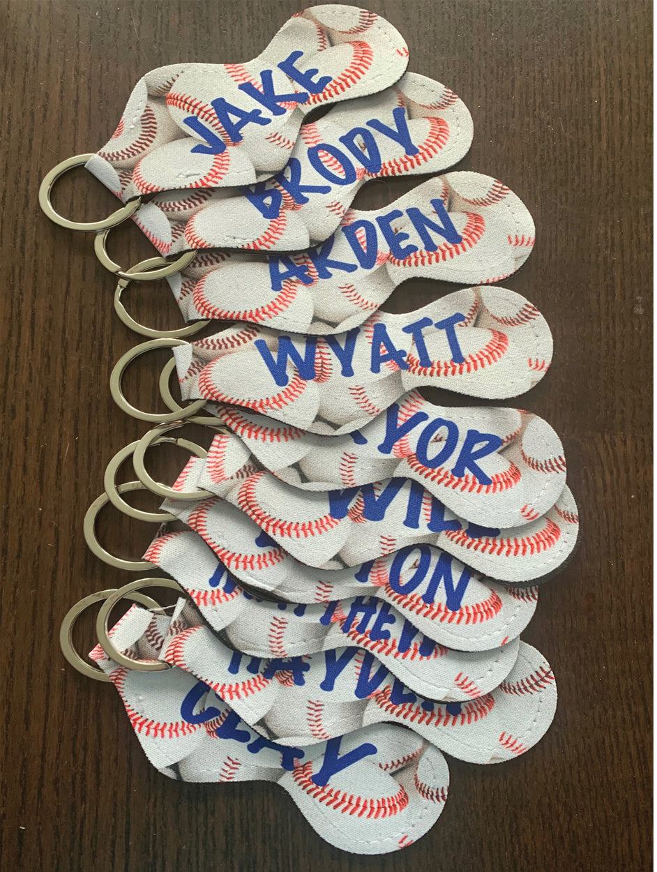 BASEBALL Chapstick Holders - Personalized - Great Team Gift