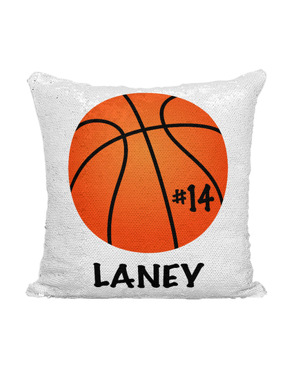 PERSONALIZED BASKETBALL MERMAID SEQUIN FLIP PILLOW