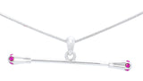 Twirling Baton Necklace