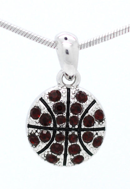 Basketball Crystal Necklace - Small