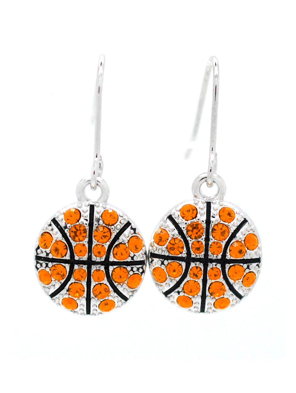 Basketball All Crystal Earrings - DANGLE