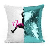 Custom Personalized BASKETBALL PLAYER Sequin Mermaid Flip Pillow