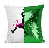 Custom Personalized BASKETBALL PLAYER Sequin Mermaid Flip Pillow
