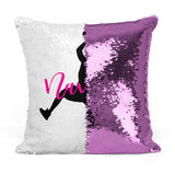 Custom Personalized BASKETBALL PLAYER Sequin Mermaid Flip Pillow