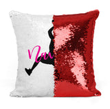 Custom Personalized BASKETBALL PLAYER Sequin Mermaid Flip Pillow