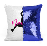 Custom Personalized BASKETBALL PLAYER Sequin Mermaid Flip Pillow