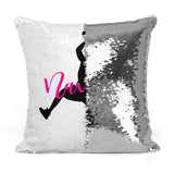 Custom Personalized BASKETBALL PLAYER Sequin Mermaid Flip Pillow